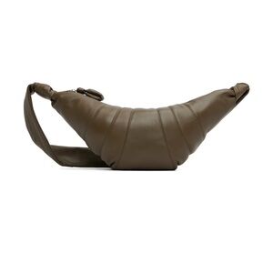 Lemaire Small Brown Leather Croissant Bag